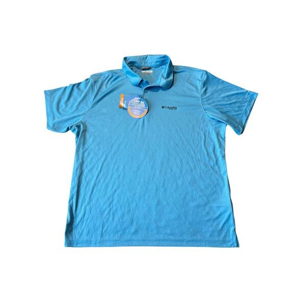 Columbia PFG Men's Polo/Golf collared shirt; size XL; Blue; UPF 50; NEW! - Picture 1 of 10